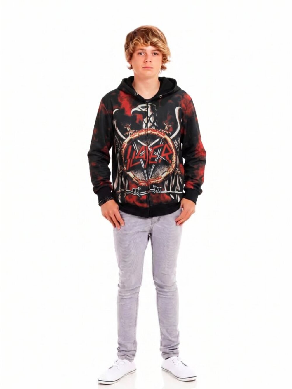 YOUTH  Slayer Zip Up band Hoodie
